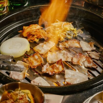 The Best Korean Barbecue Restaurants In Hong Kong. Grilling pork belly on an authentic Korean-style grill.