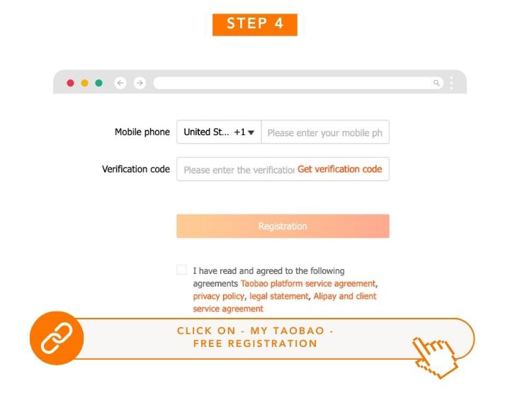 Taobao English registration