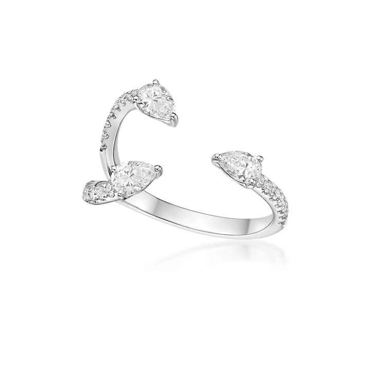 Christmas 2024 gift ideas for style mavens, vivas three diamond open ring