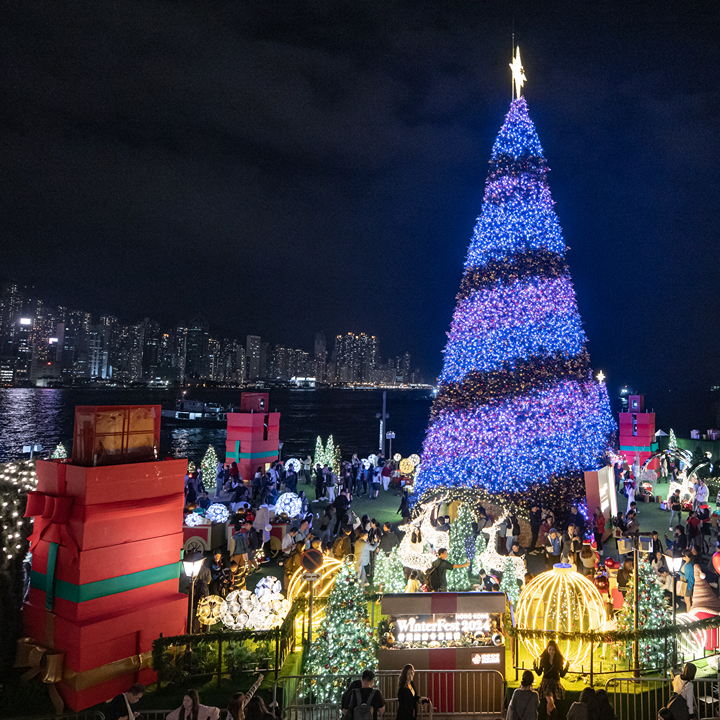 West Kowloon Cultural District Christmas tree Hong Kong 2024 Christmas displays and decorations in WestK art park