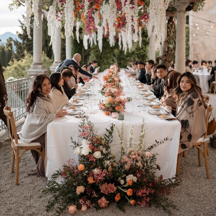 That Bride, Alex, table setting, guests