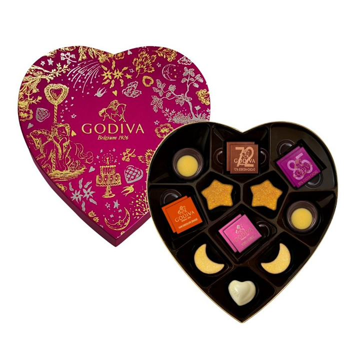 2025 Valentine's Day Gift Ideas: godiva heart shaped chocolate gift box